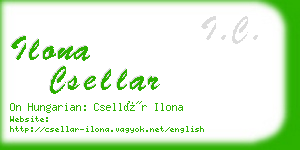 ilona csellar business card